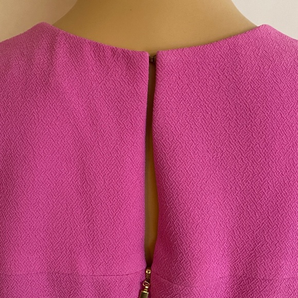 Trina Turk Jacinta Shift Dress Petal-Sleeve - Pink/Snapdragon Size 0 - Picture 12 of 16